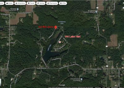 Hart Lake satellite map, wider view